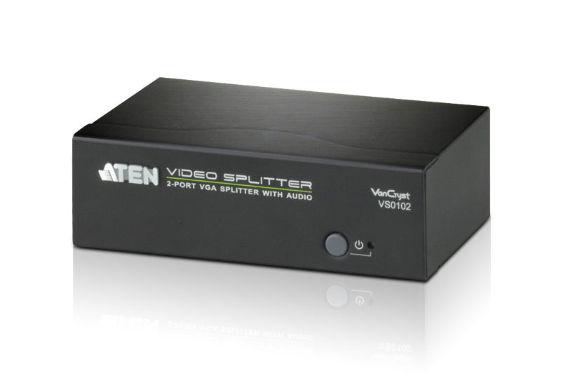 Aten Professional Video Splitter 2 Port VGA Splitter with Audio 450MHz, 1920x1440@60Hz, Cascadable to 3 levels (Up to 8 Outputs) Aten Professional Video Splitter 2 Port VGA Splitter with Audio 450MHz, 1920x1440@60Hz, Cascadable to 3 levels (Up to 8 Outputs)